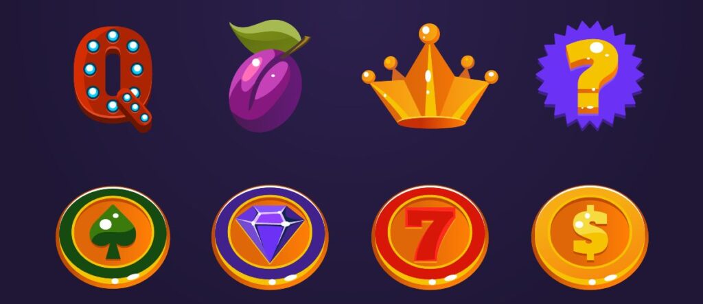 Various casino slot machine icons